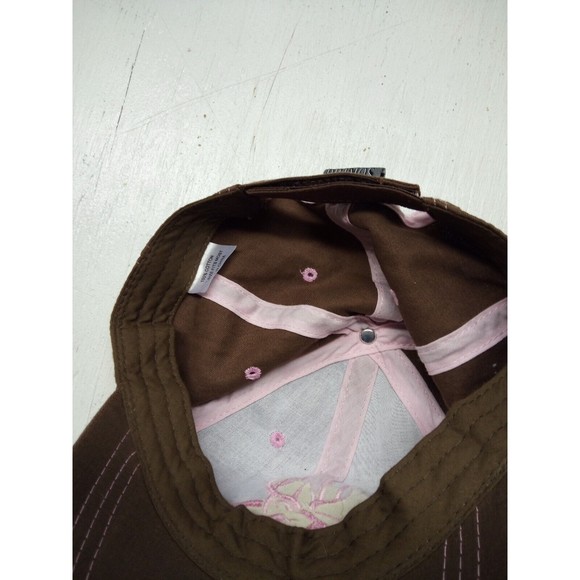 Primos Buck Hunting Brown Pink Logo Deer Strapback Adjustable Hat Cap - Picture 3 of 3